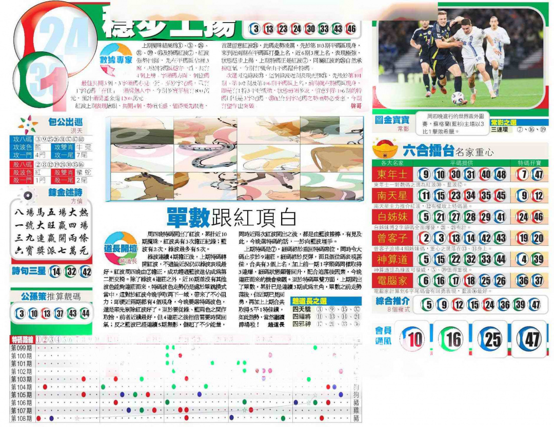 六合彩109期香港商报B