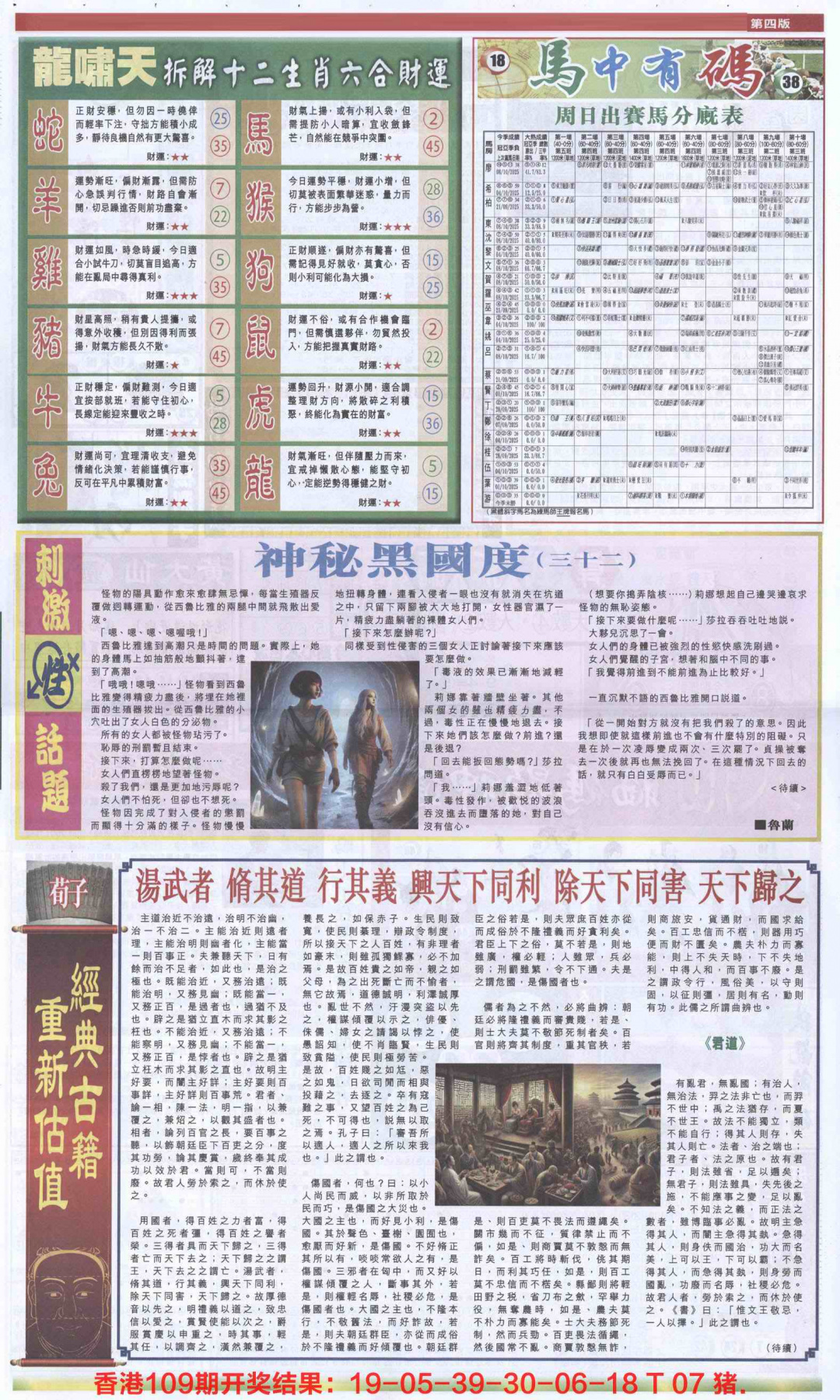 六合彩110期新报跑狗-2(背面)