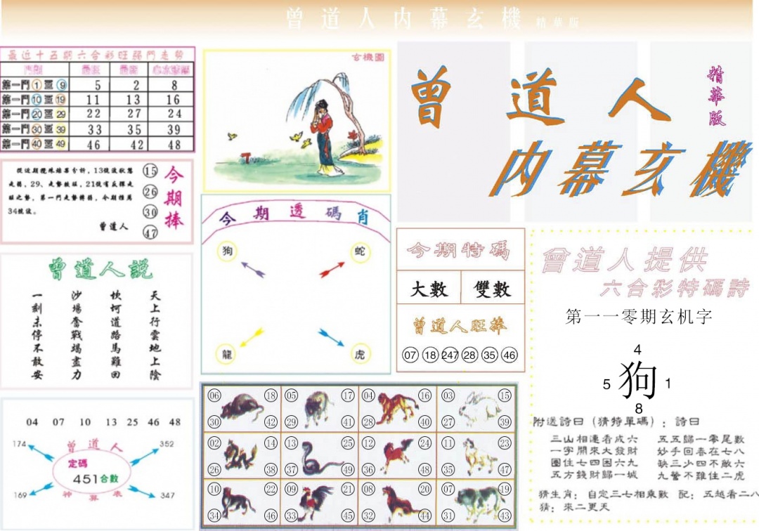 六合彩110期曾道人内幕精华版