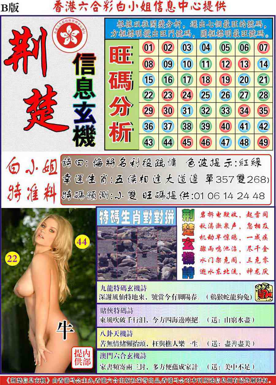 六合彩110期荆楚信息玄机B