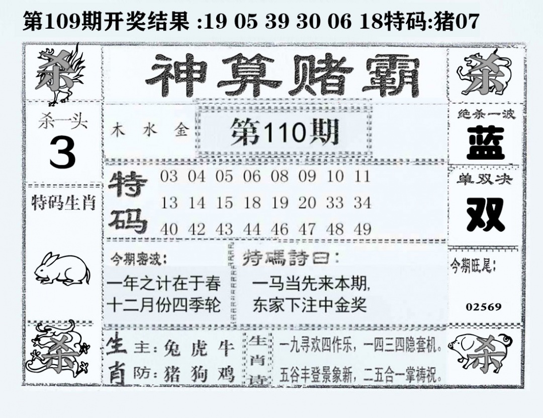 六合彩110期神算赌霸