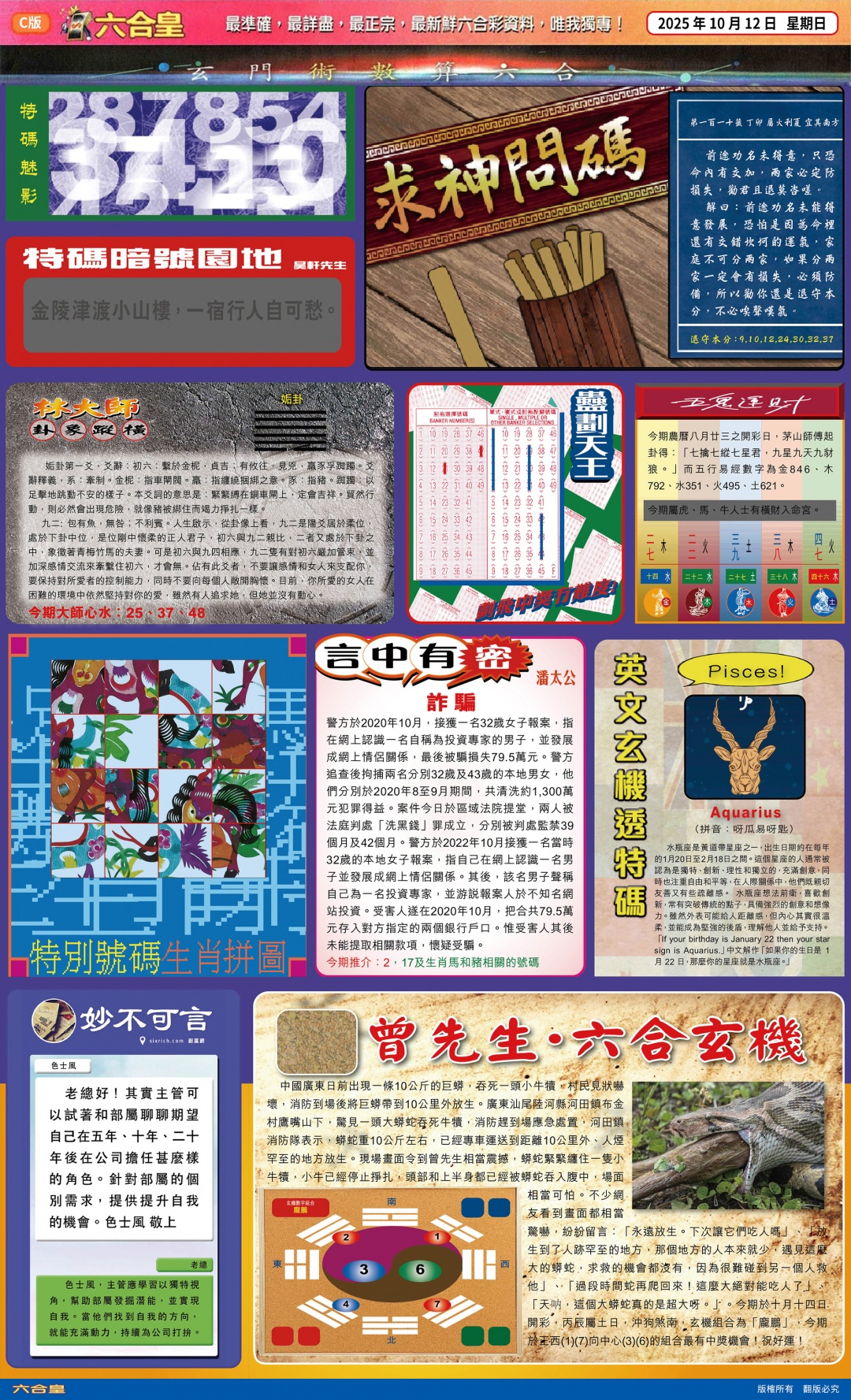 六合彩110期六合皇(港版)C