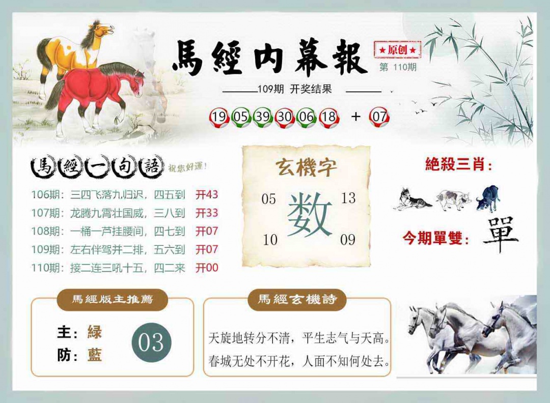 六合彩110期马经内幕报