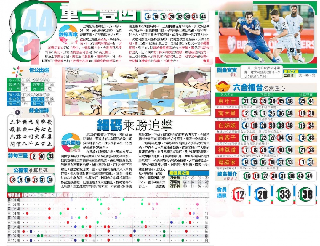 六合彩111期香港商报B