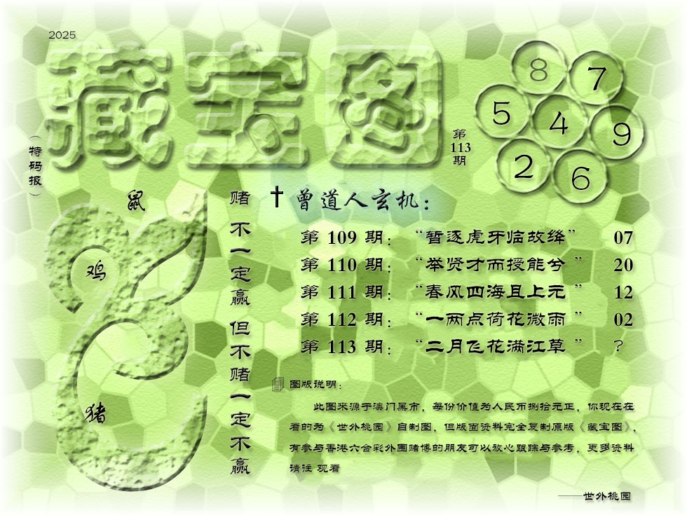 六合彩113期藏宝图