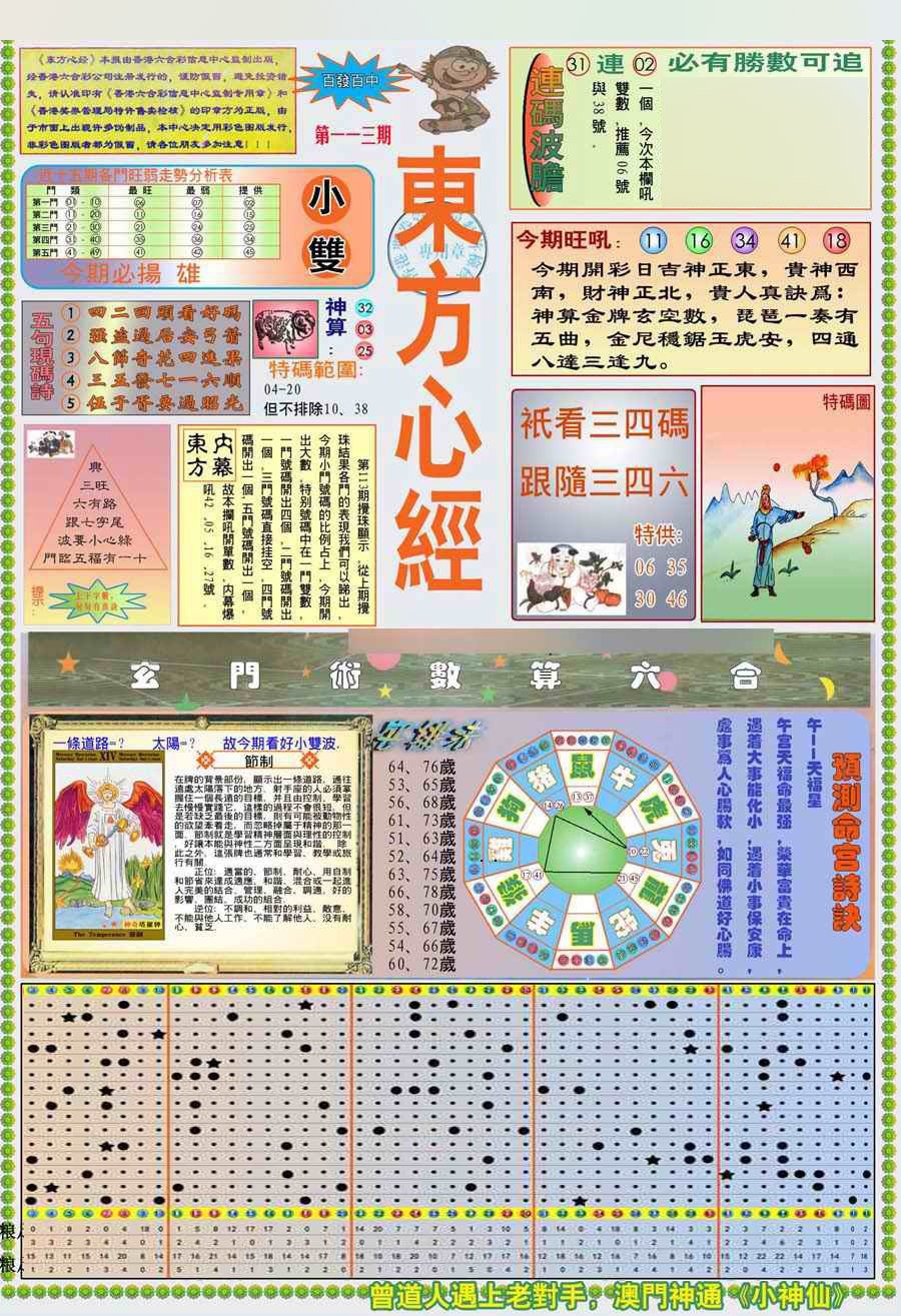 六合彩113期(新版)东方心经A
