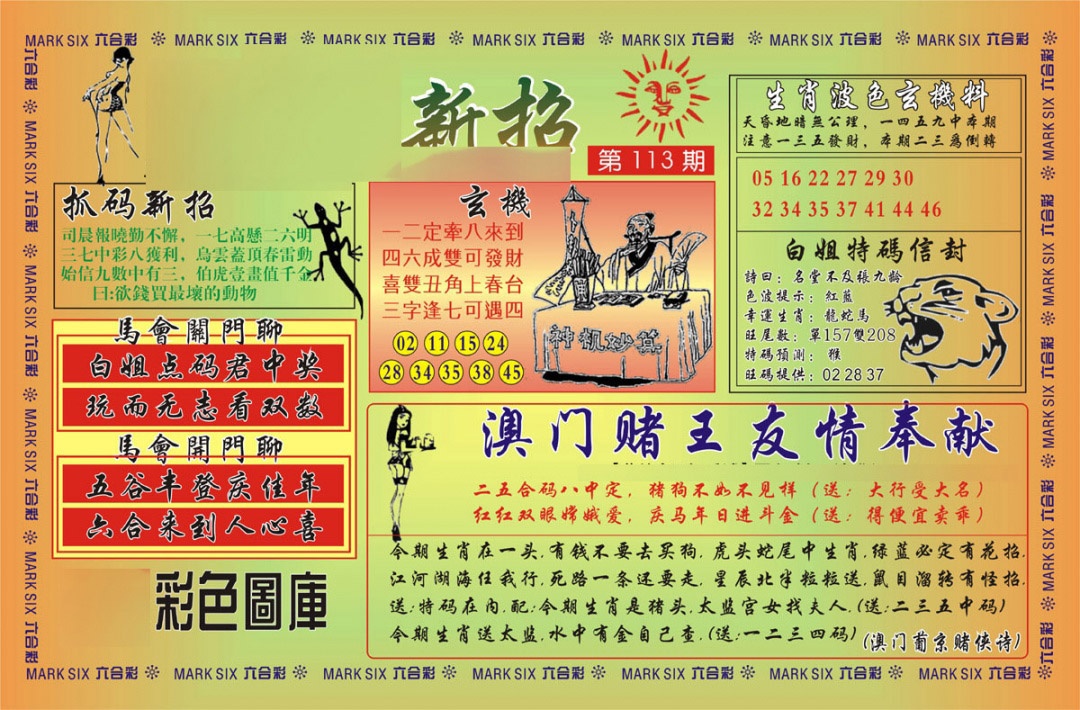 六合彩113期马经新招