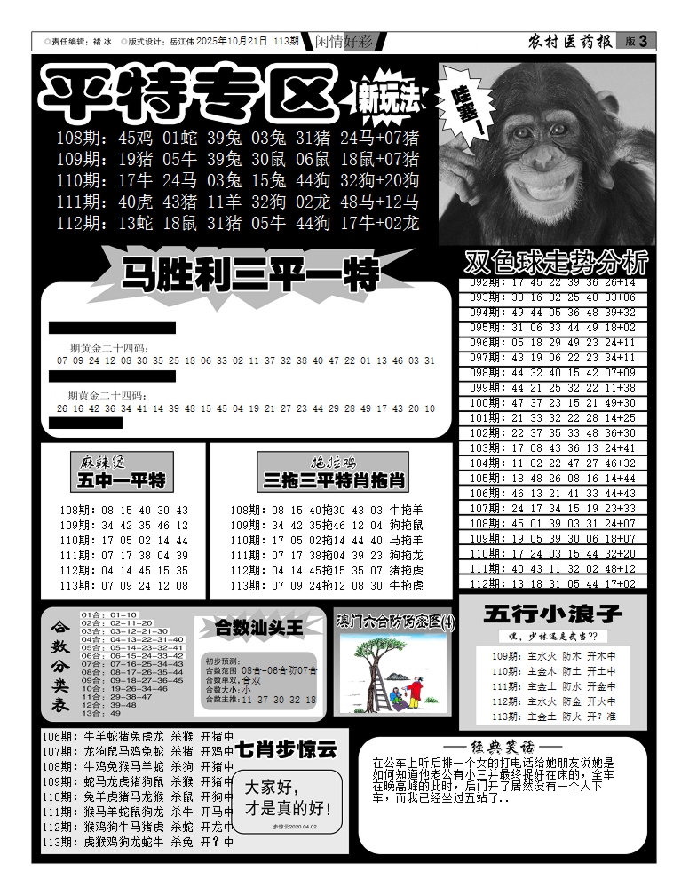 六合彩113期新粤彩(闲情好彩F)