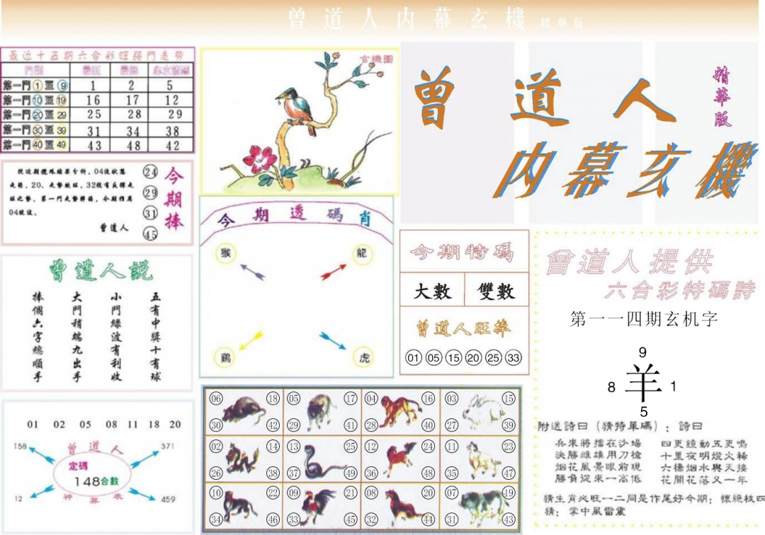 六合彩114期曾道人内幕精华版
