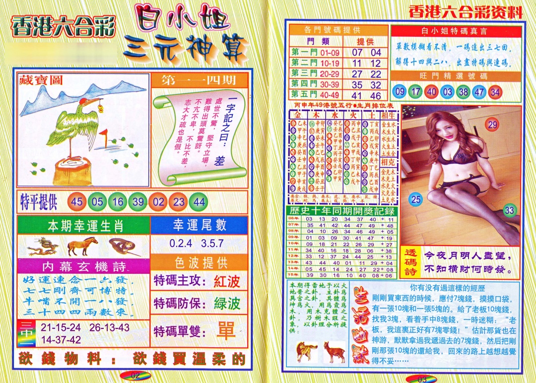 六合彩114期三元神算