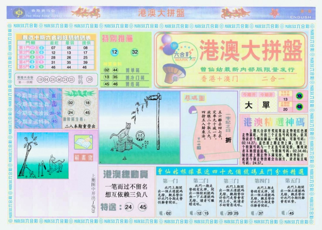 六合彩115期港澳大拼盘A