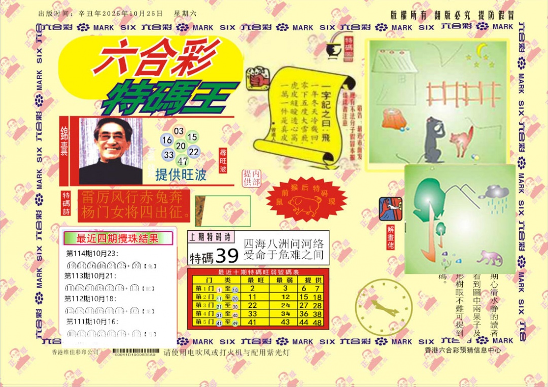 六合彩115期特码王