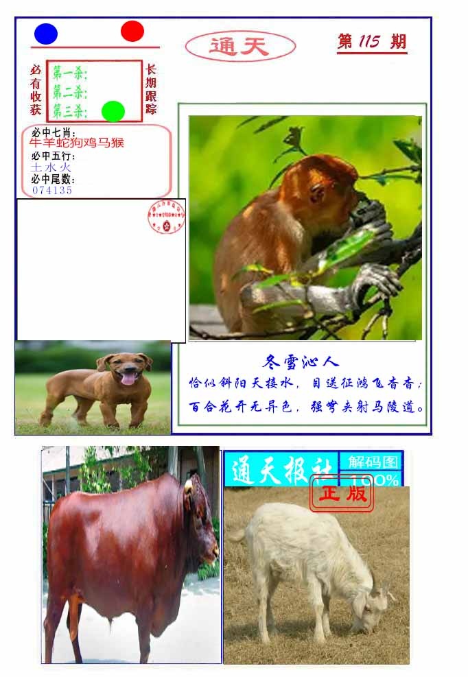 六合彩115期通天杀波图2