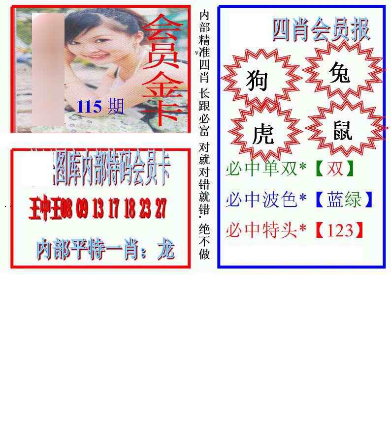 六合彩115期马经四肖会员报(新图)