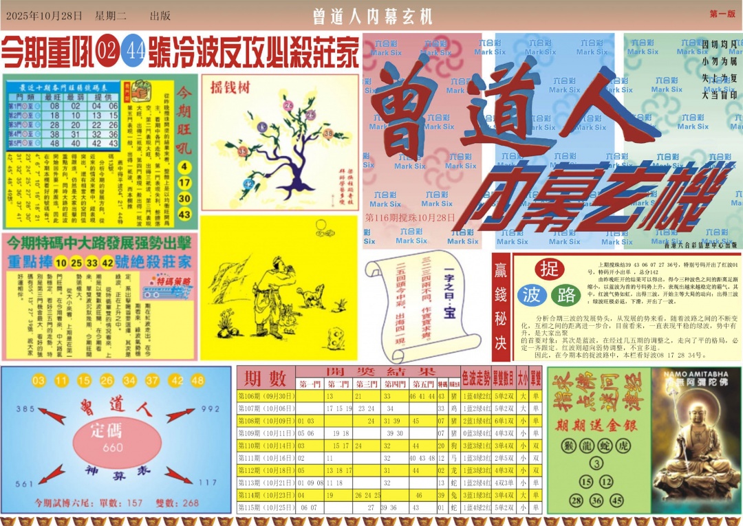 六合彩116期曾道人内幕A