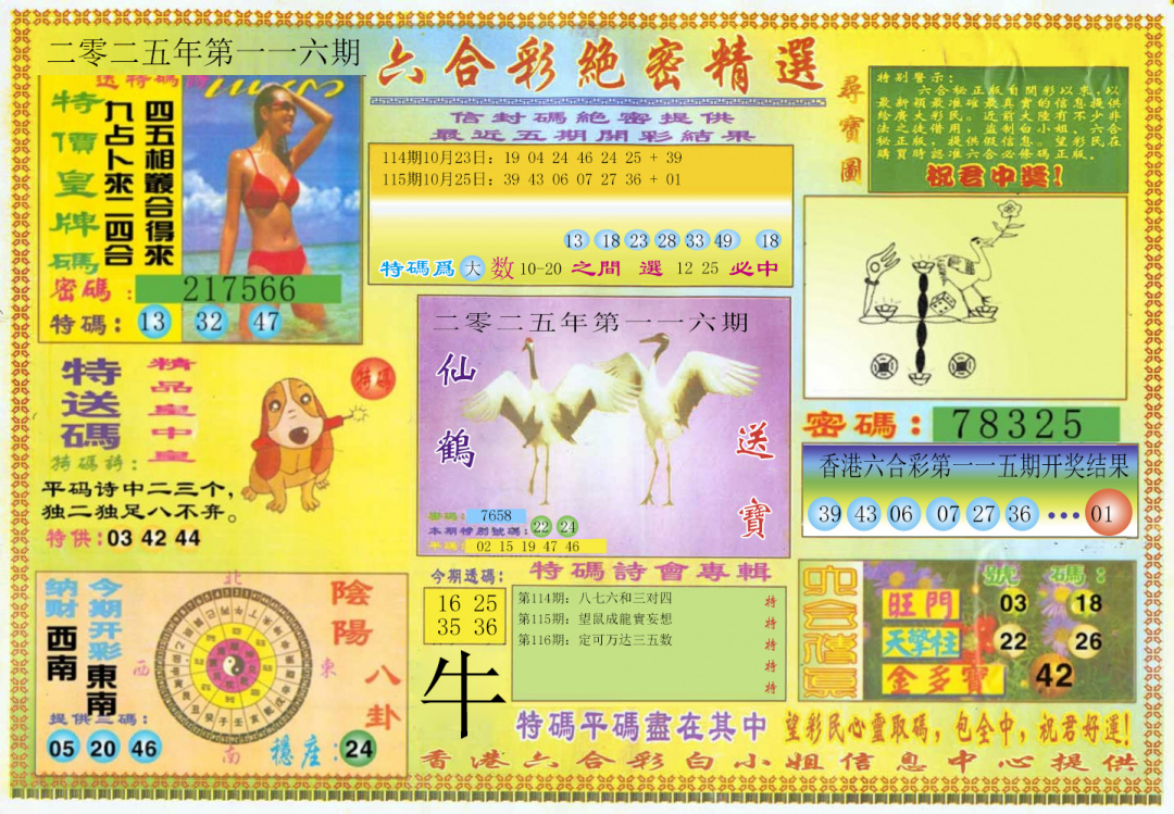 六合彩116期绝密精选A