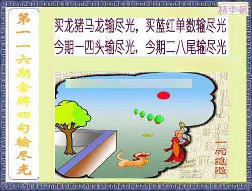 六合彩116期金牌四句输尽光