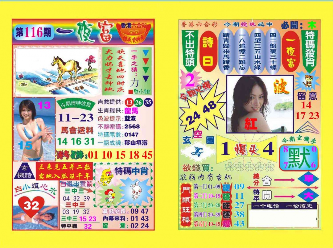 六合彩116期一夜富