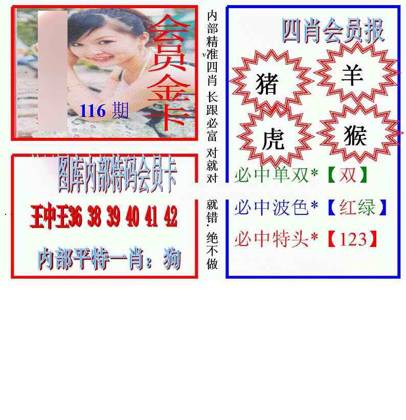 六合彩116期马经四肖会员报(新图)