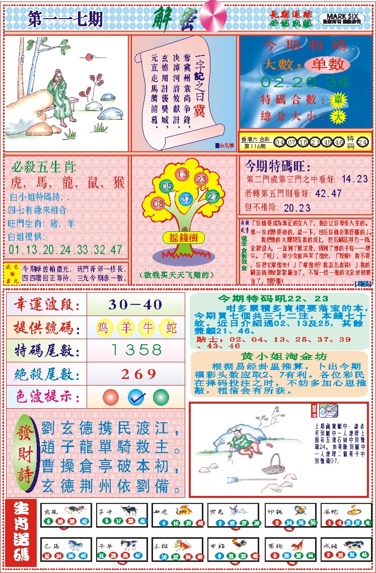 六合彩117期118解密(新图)