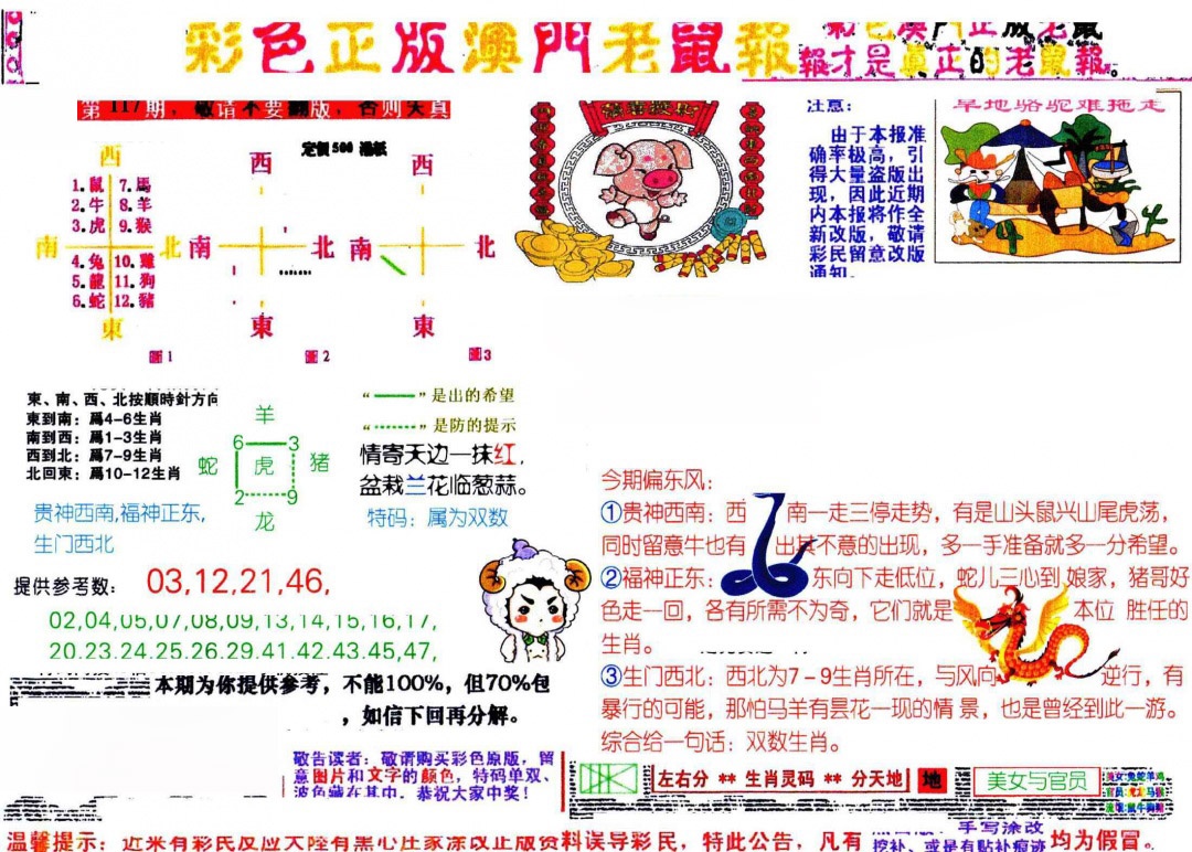 六合彩117期彩色正版澳门老鼠报