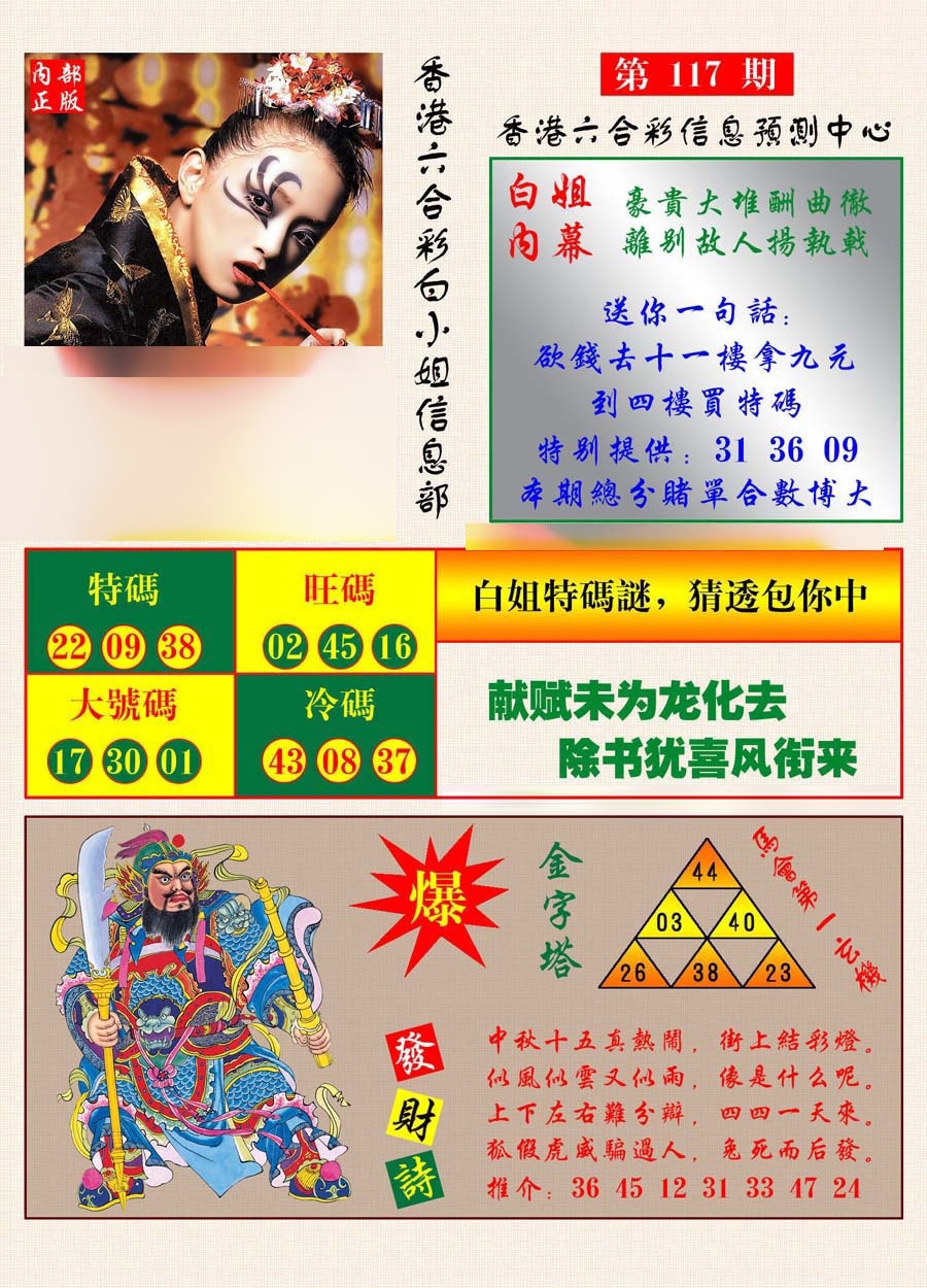 六合彩117期港彩内幕报
