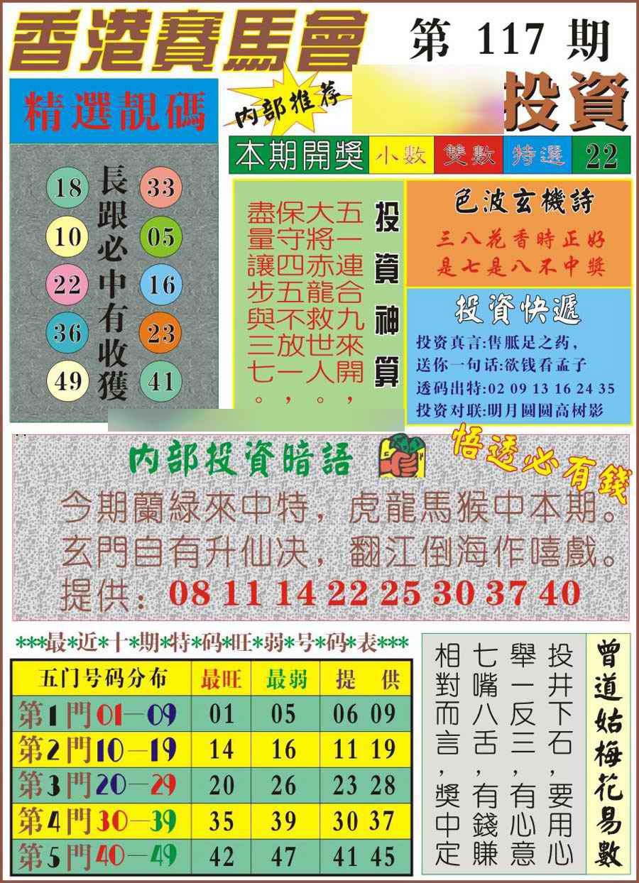 六合彩117期马经投资