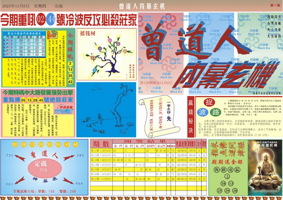 六合彩118期曾道人内幕A