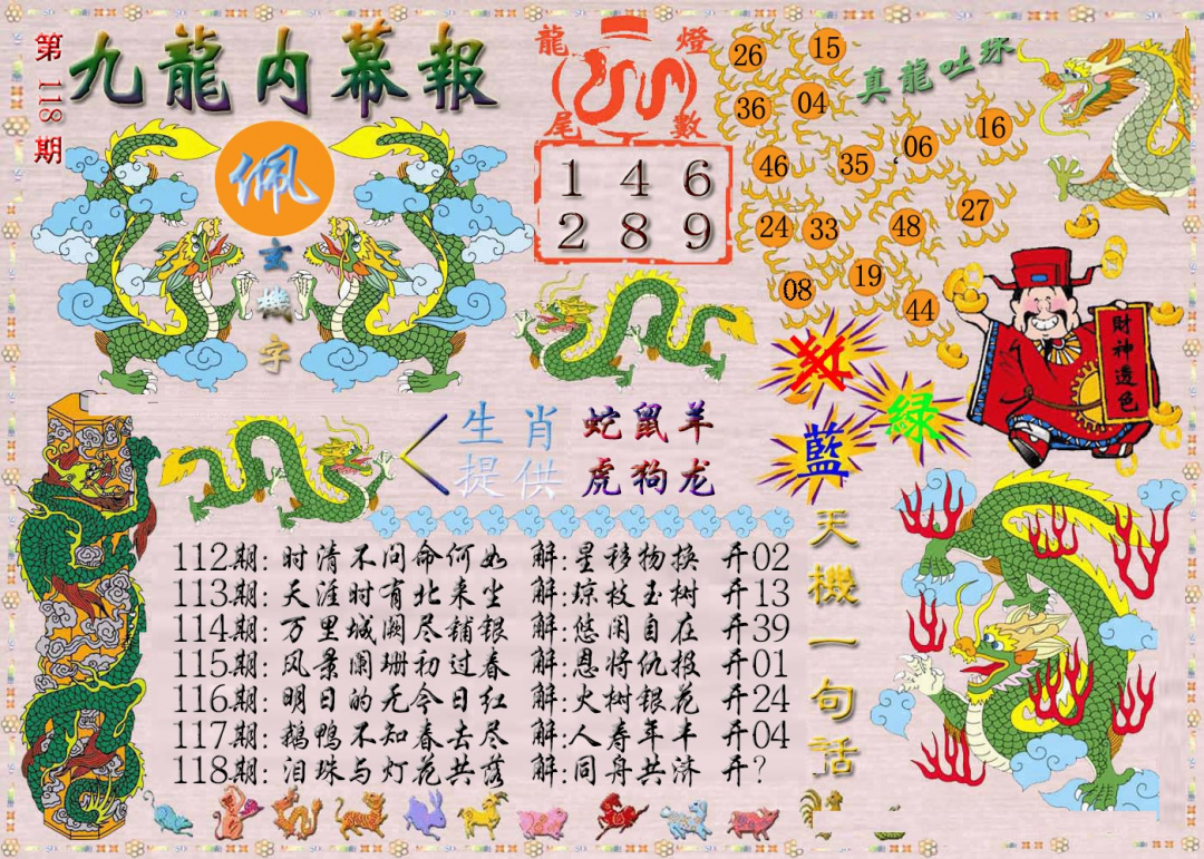 六合彩118期九龙内幕报