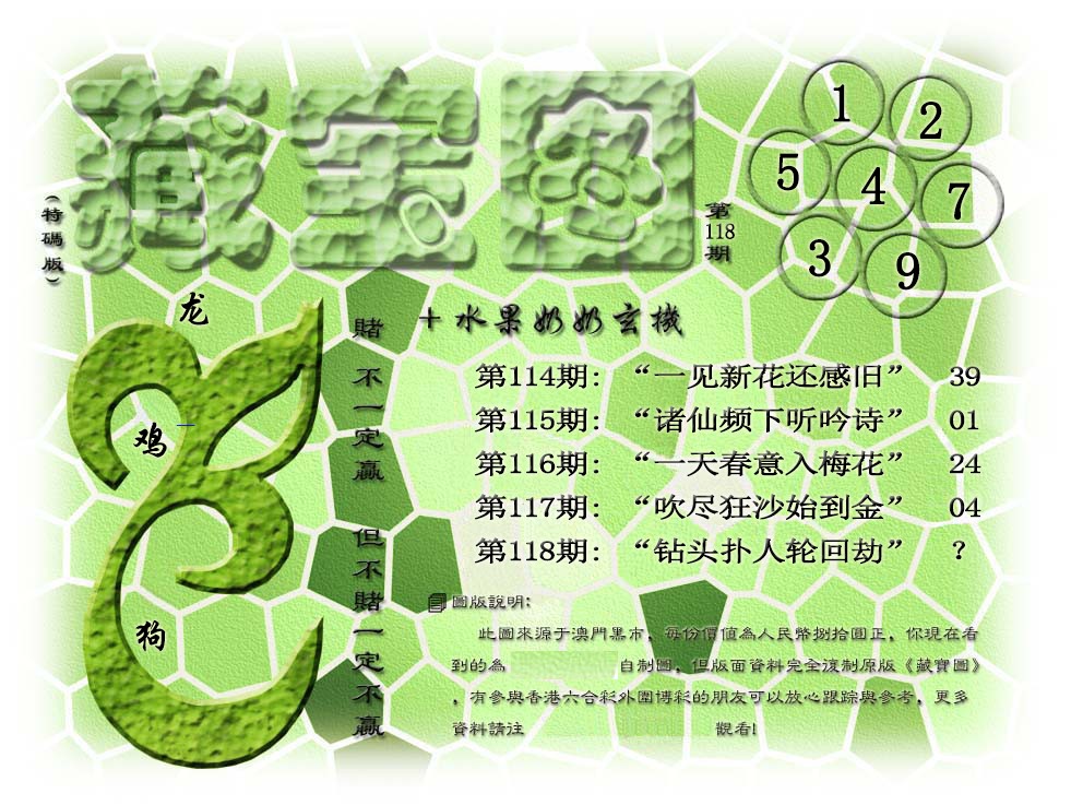 六合彩118期藏宝图(正版)