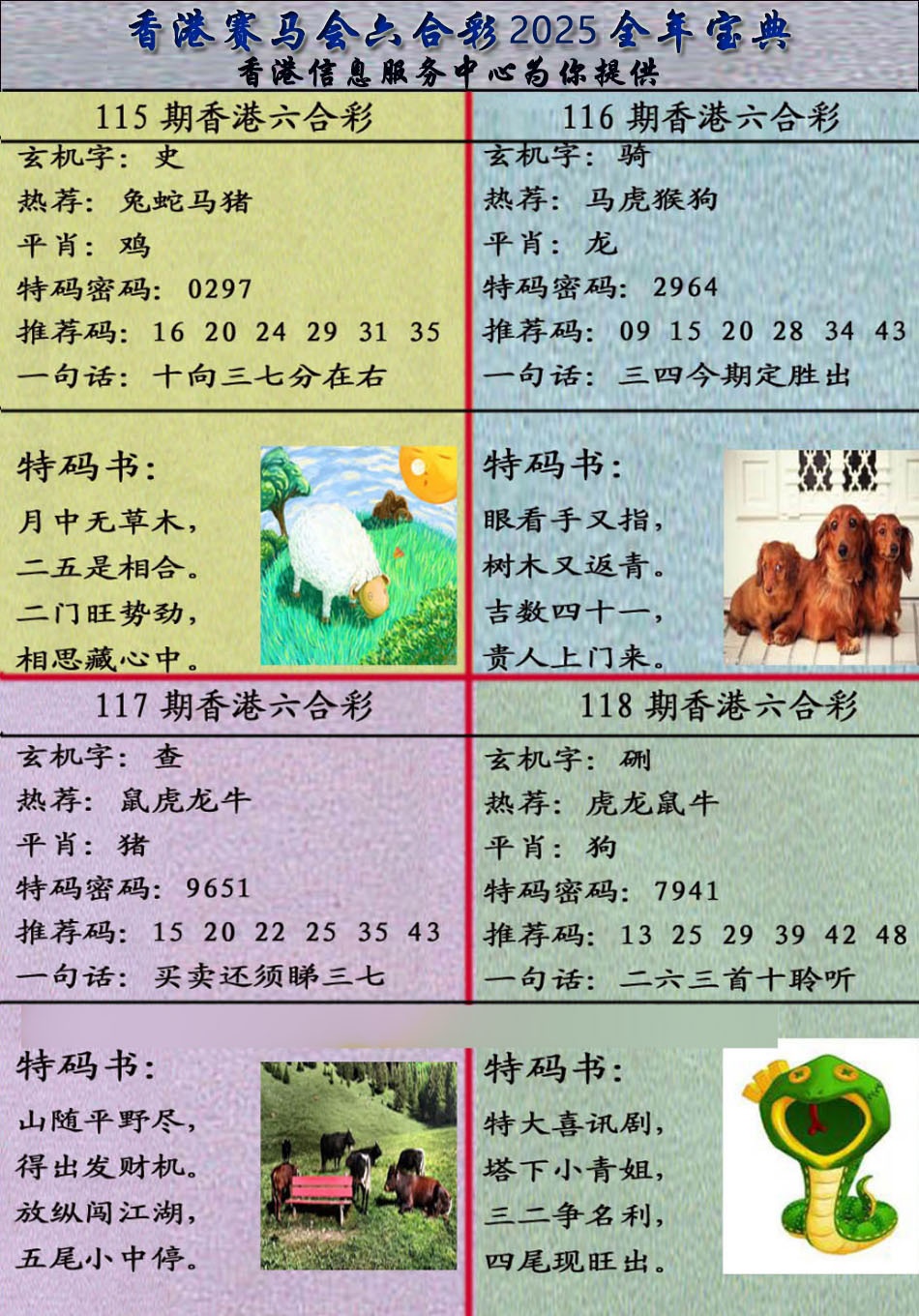 六合彩118期宝典报