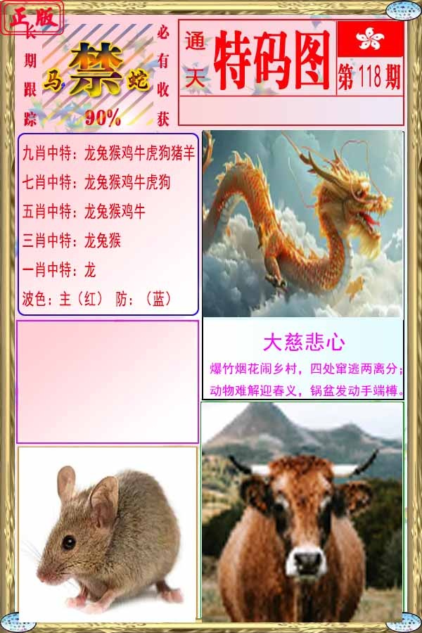 六合彩118期特码图