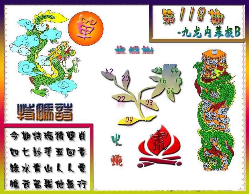 六合彩118期九龙内幕特肖图a