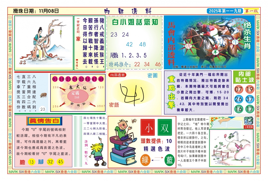 六合彩119期内部透料A(新图)