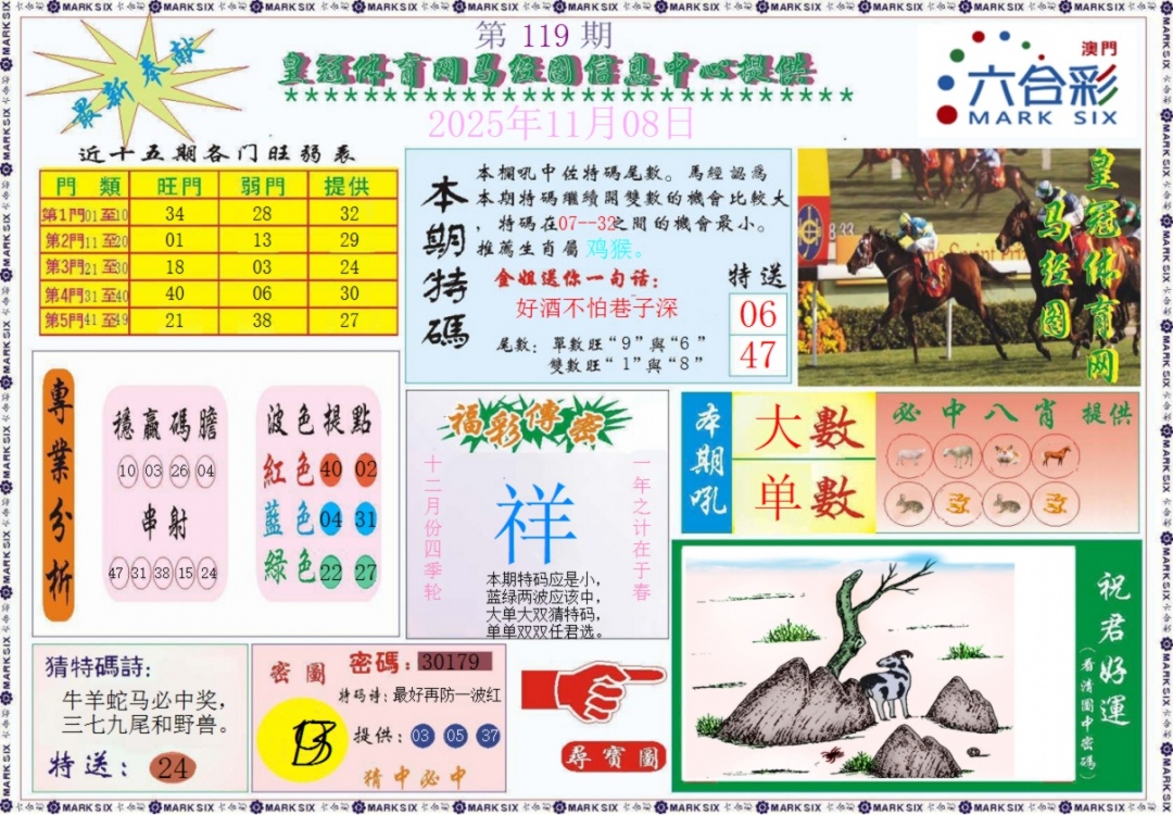 六合彩119期皇冠体育网马经图记录