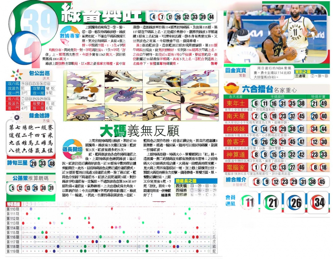 六合彩120期香港商报B