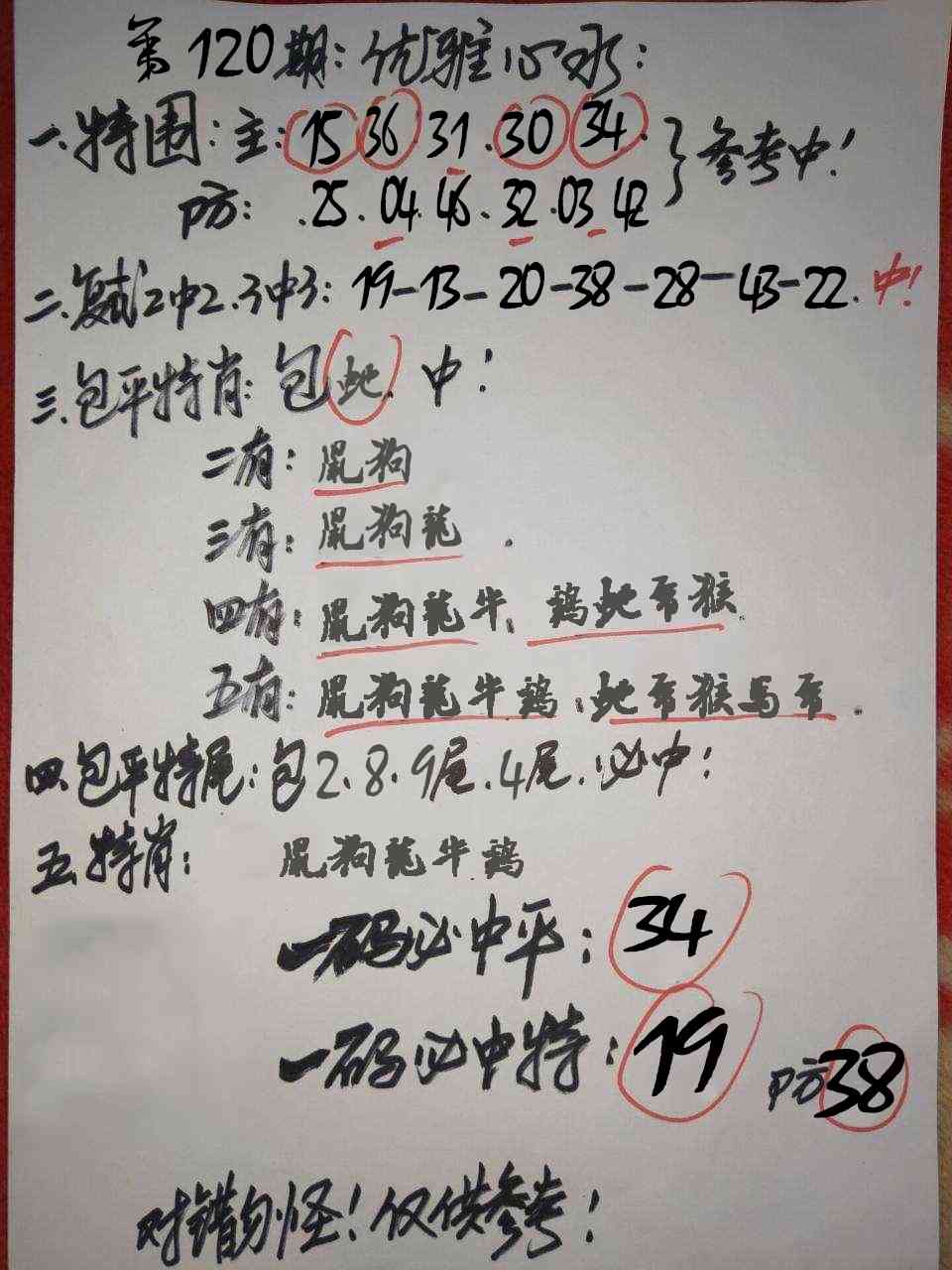 六合彩120期优雅心水