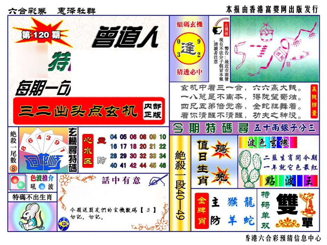 六合彩120期赠道人特马金手指