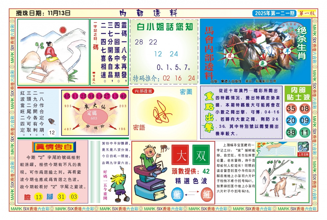 六合彩121期内部透料A(新图)