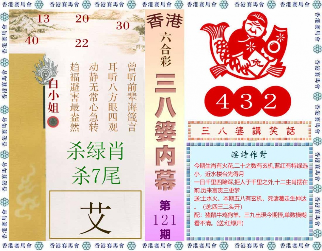 六合彩121期三八婆内幕(彩)