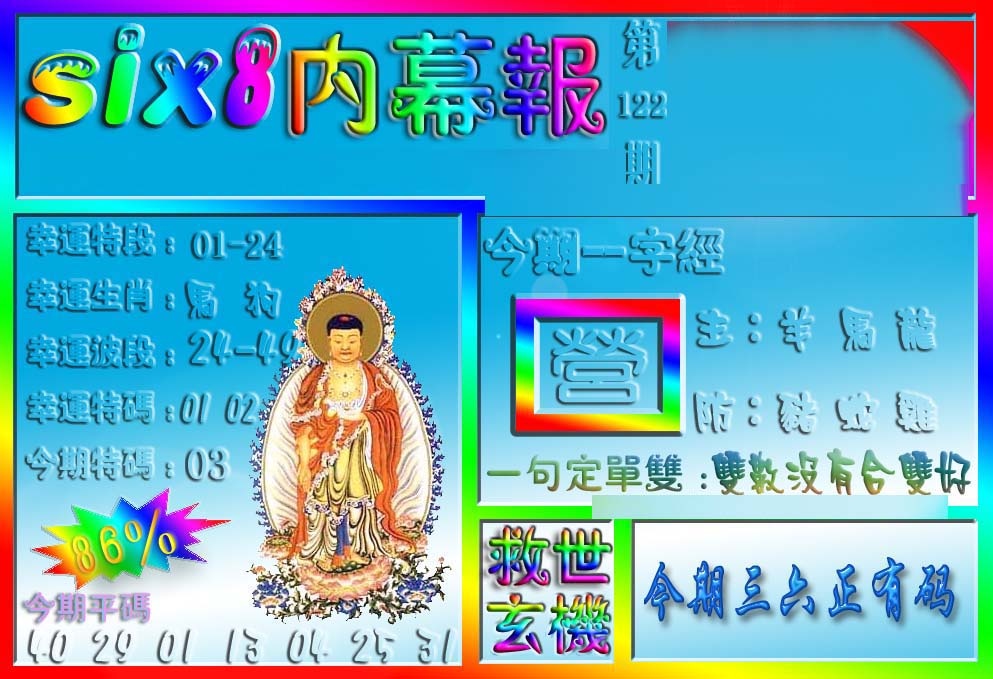 六合彩122期在线内幕报