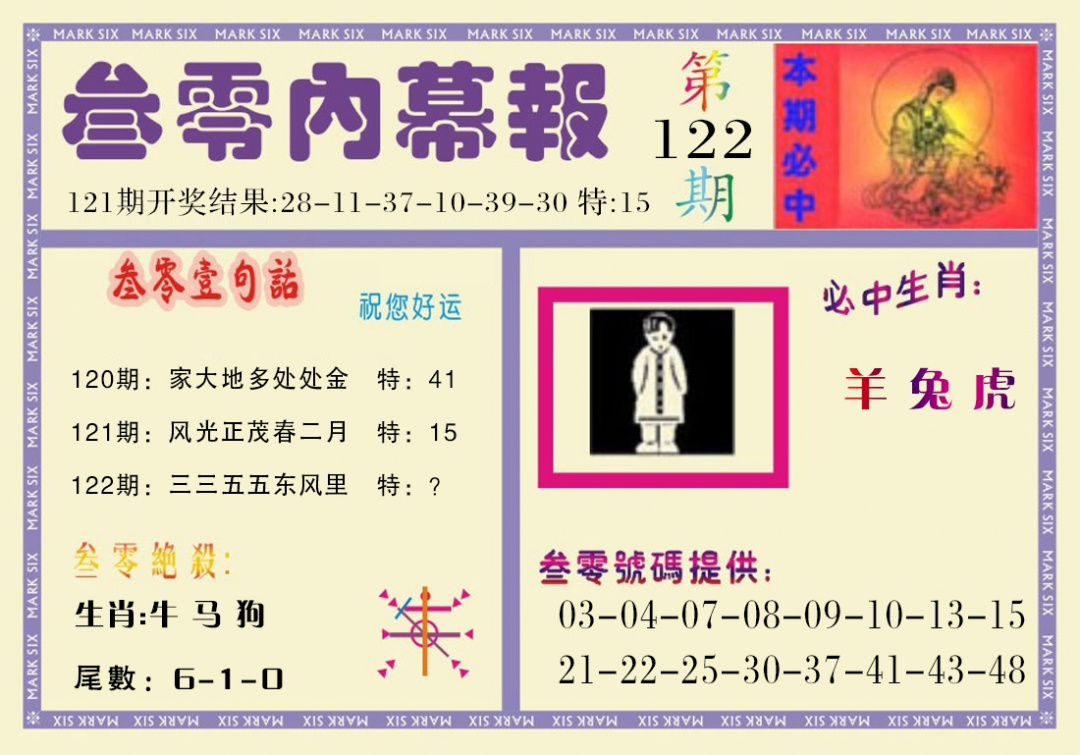 六合彩122期叁零内幕报
