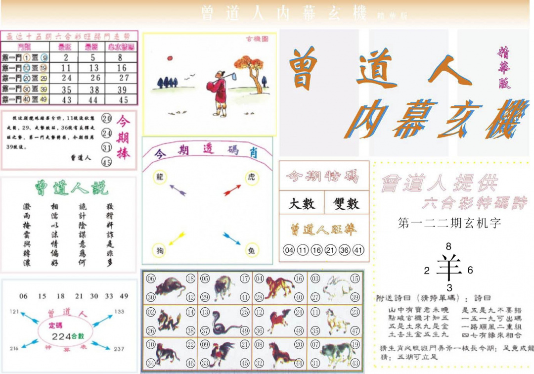 六合彩122期曾道人内幕精华版