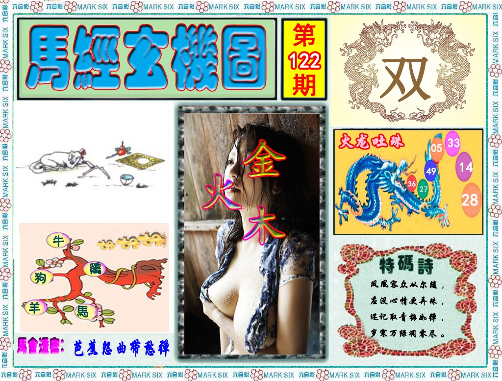 六合彩122期马经玄机图（荐）