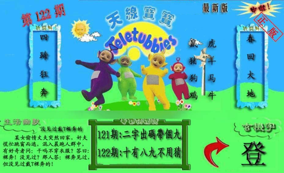 六合彩122期新天线宝宝(2006一版)