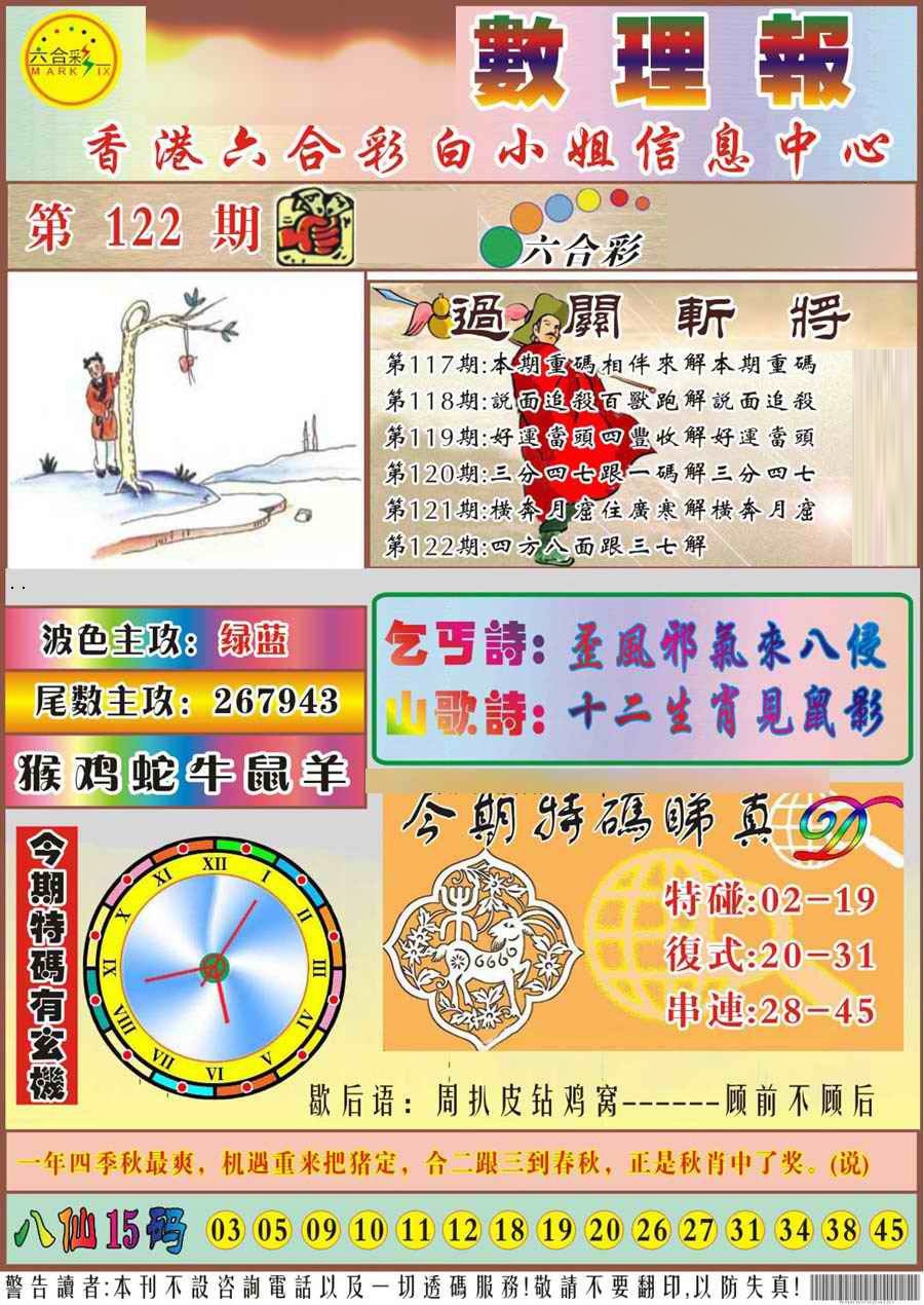 六合彩122期马经数理报
