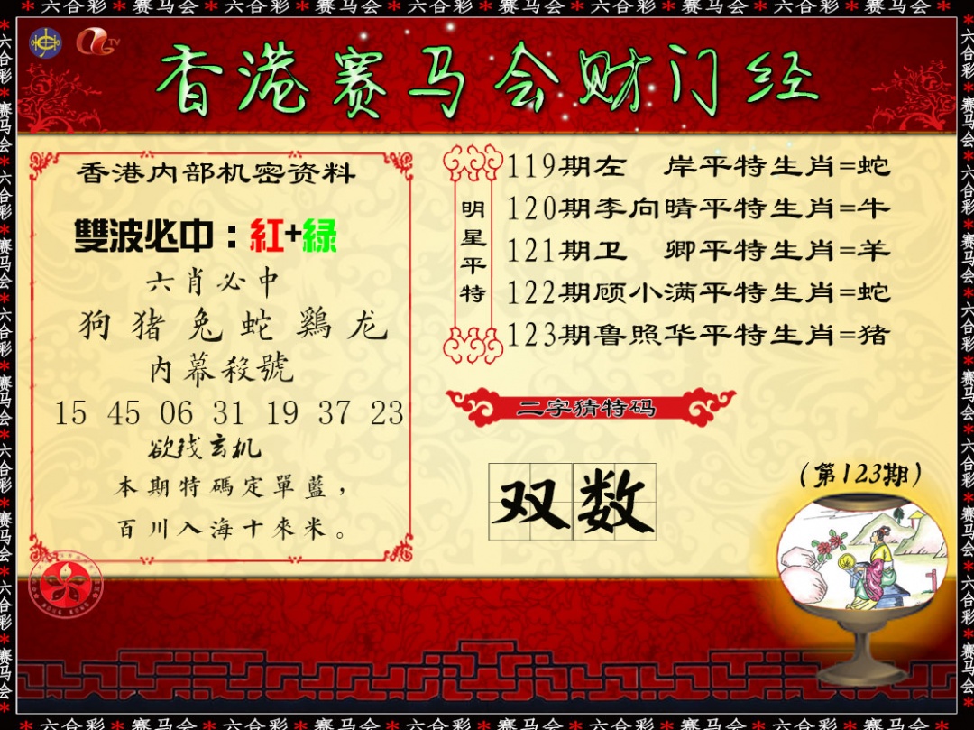 六合彩123期财门经