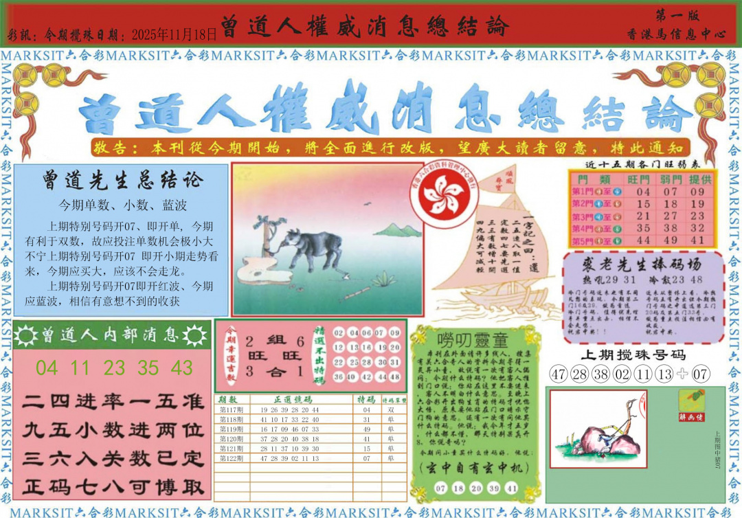 六合彩123期曾道人权威消息A