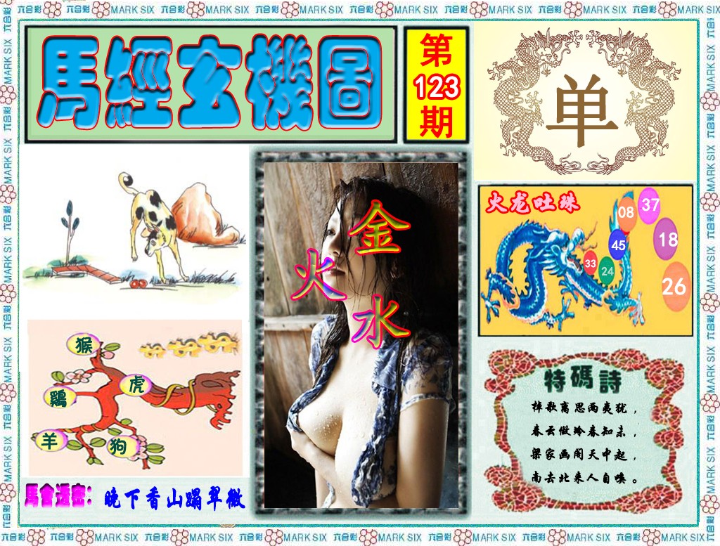 六合彩123期马经玄机图（荐）