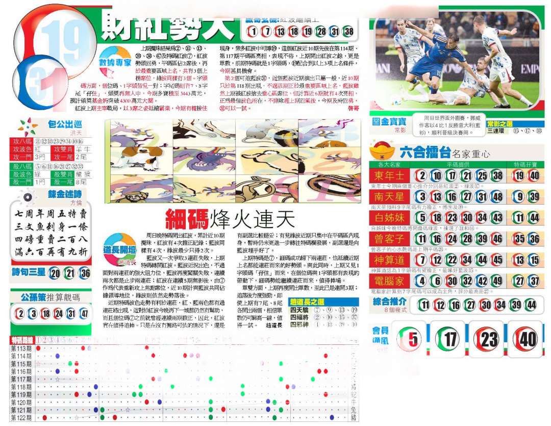 六合彩123期香港商报B